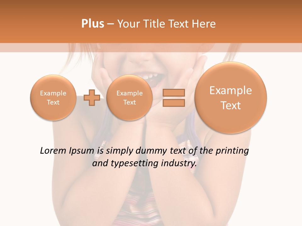 Little Girl With White Background PowerPoint Template