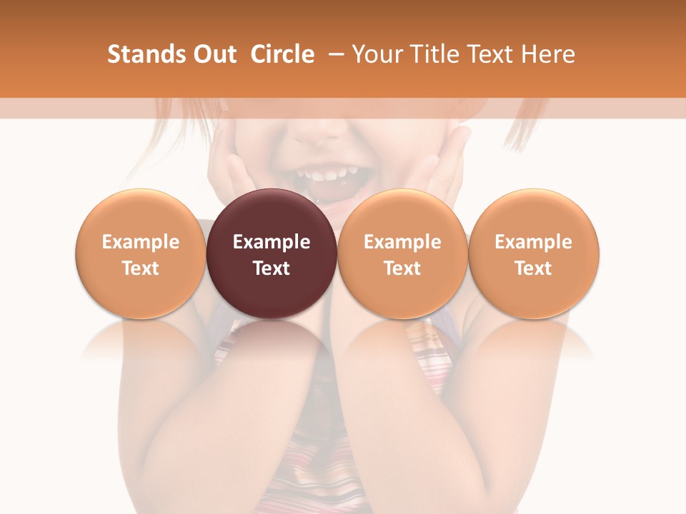 Little Girl With White Background PowerPoint Template