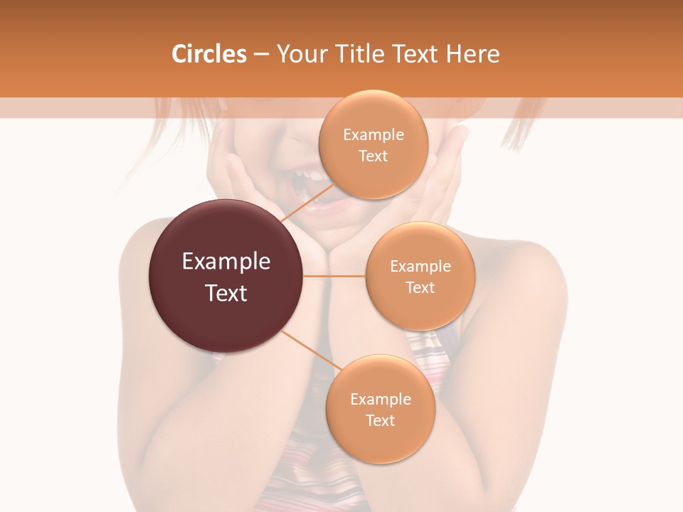 Little Girl With White Background PowerPoint Template