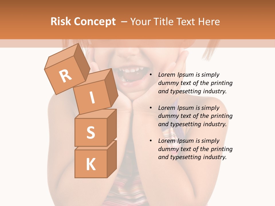 Little Girl With White Background PowerPoint Template