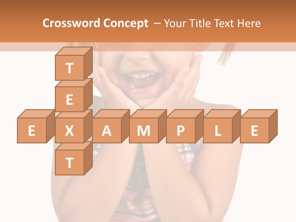 Little Girl With White Background PowerPoint Template