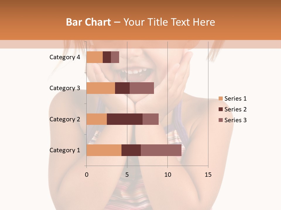 Little Girl With White Background PowerPoint Template