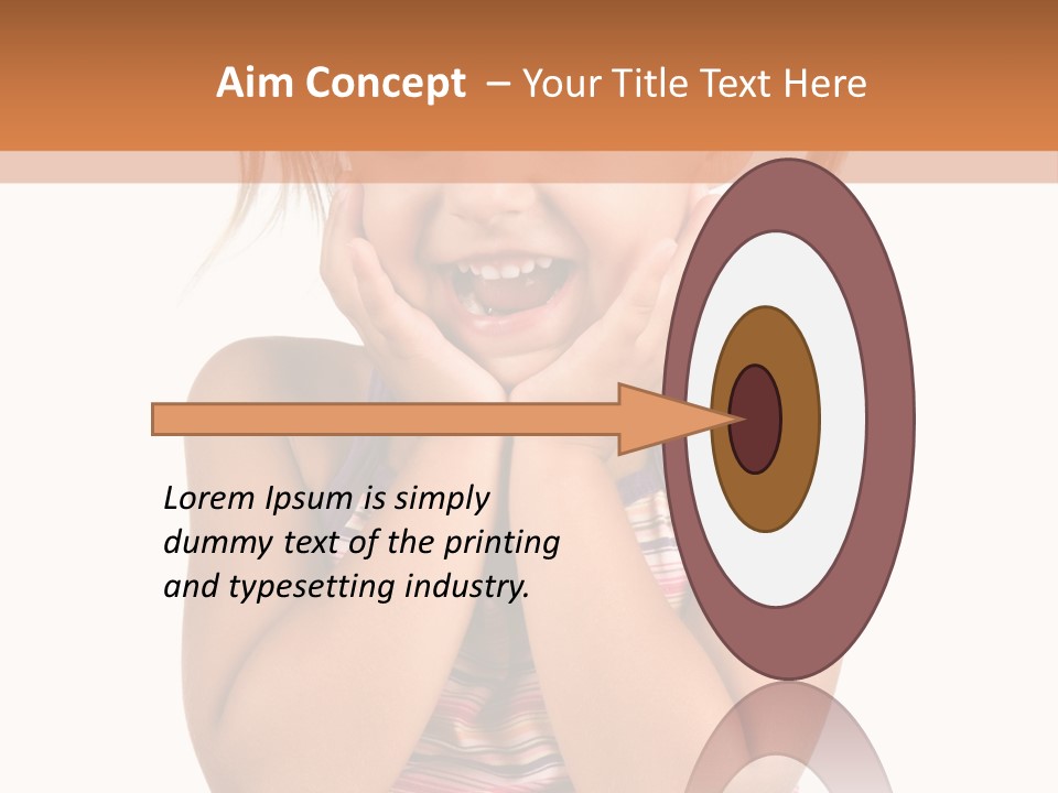 Little Girl With White Background PowerPoint Template