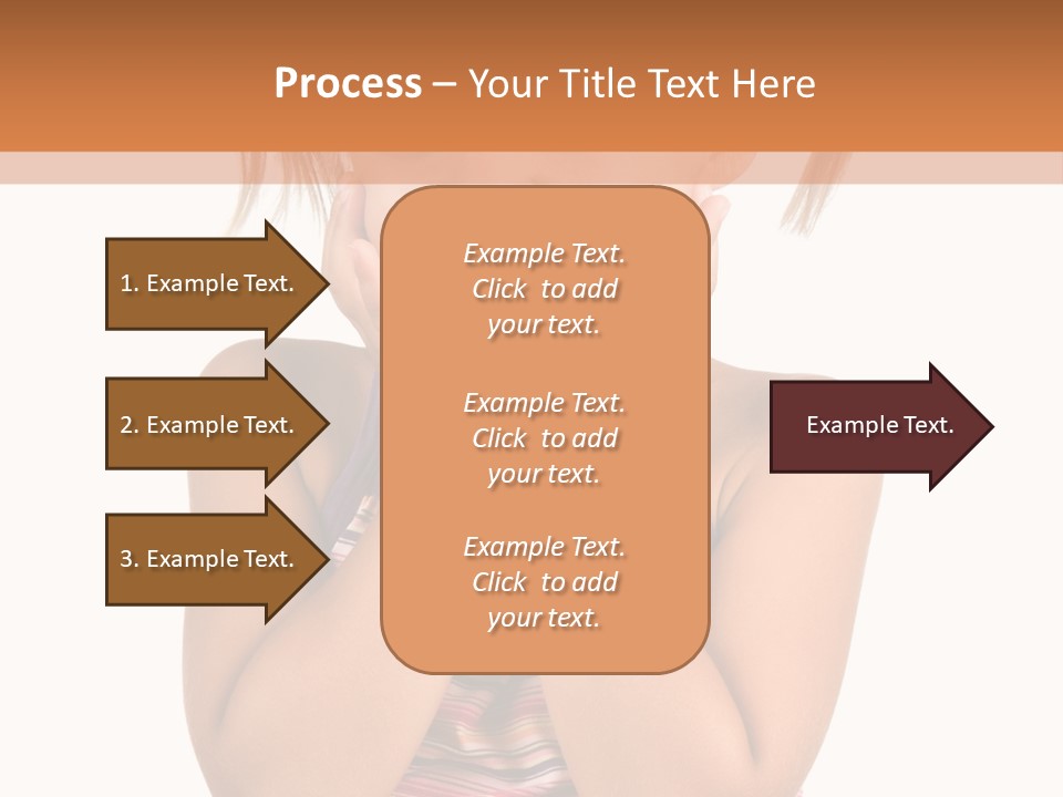 Little Girl With White Background PowerPoint Template