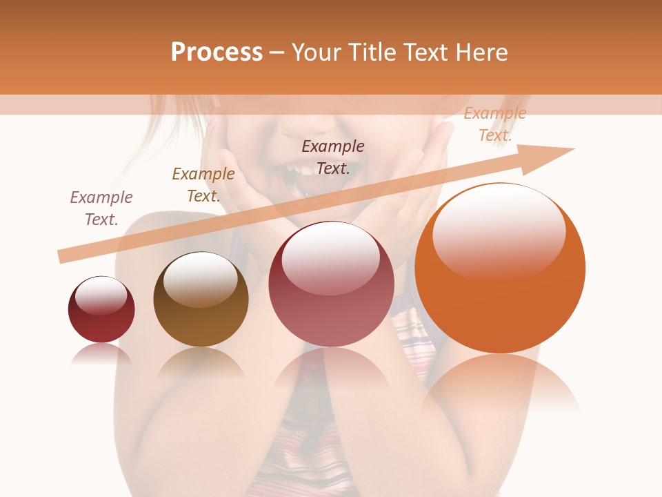 Little Girl With White Background PowerPoint Template