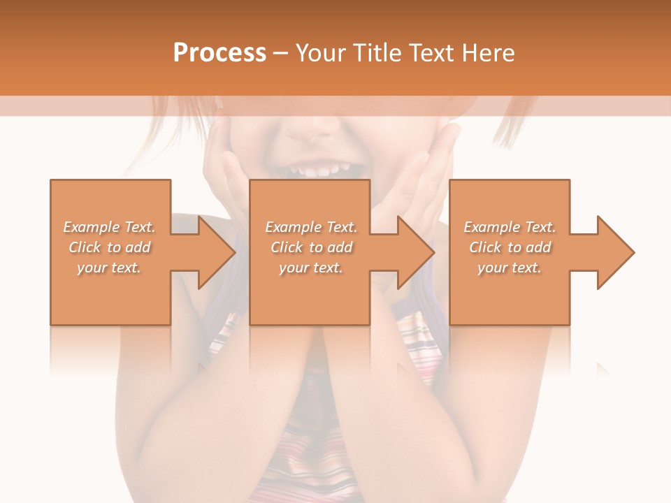 Little Girl With White Background PowerPoint Template