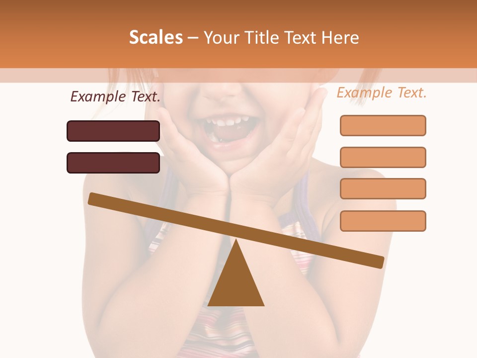 Little Girl With White Background PowerPoint Template