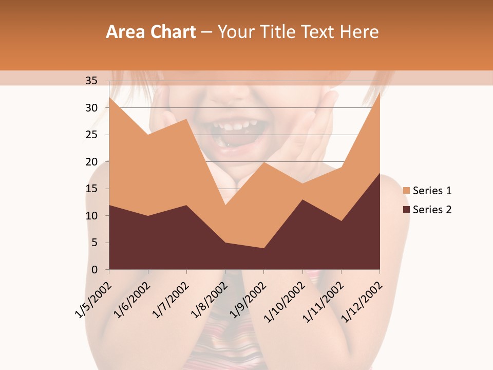 Little Girl With White Background PowerPoint Template