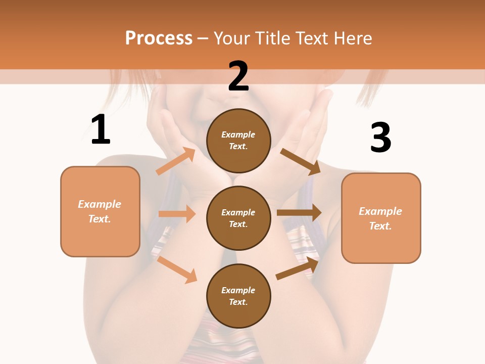 Little Girl With White Background PowerPoint Template