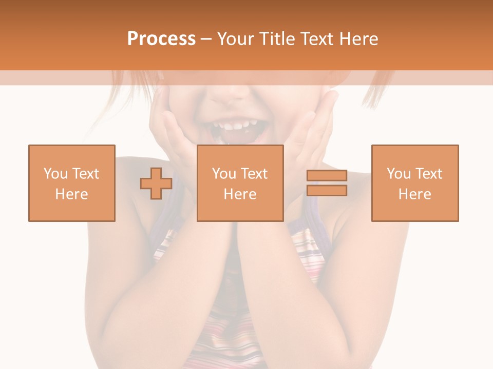 Little Girl With White Background PowerPoint Template