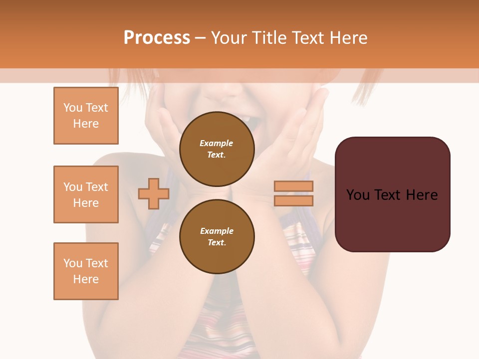 Little Girl With White Background PowerPoint Template