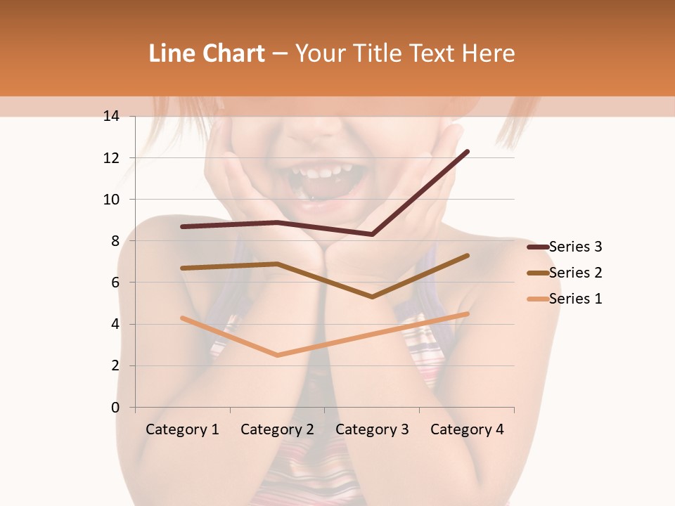 Little Girl With White Background PowerPoint Template