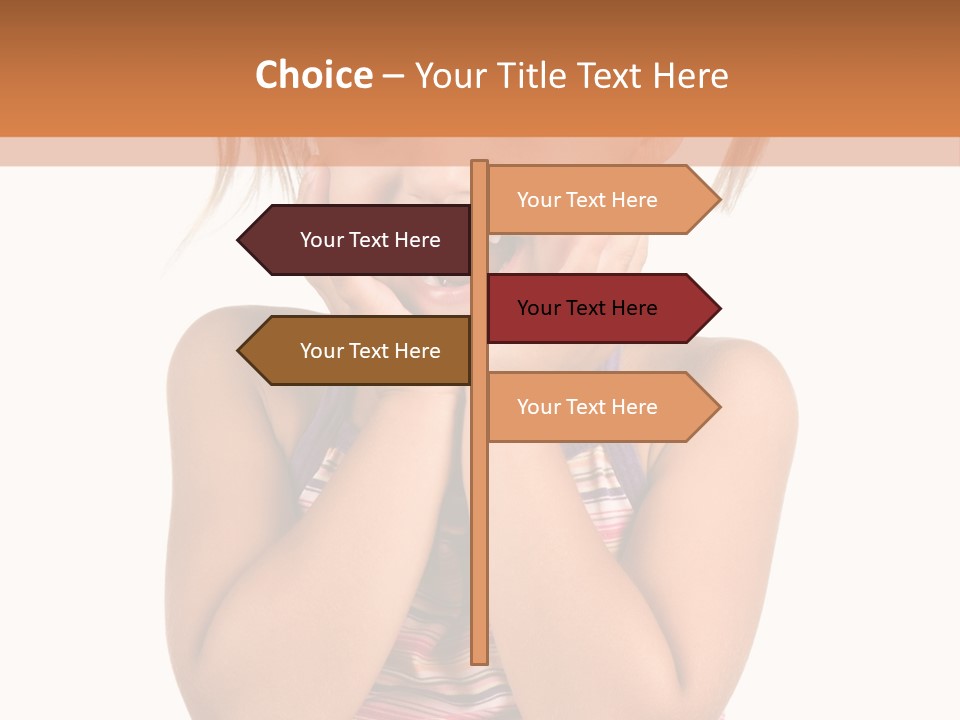 Little Girl With White Background PowerPoint Template