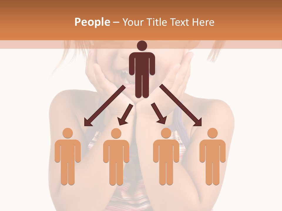 Little Girl With White Background PowerPoint Template