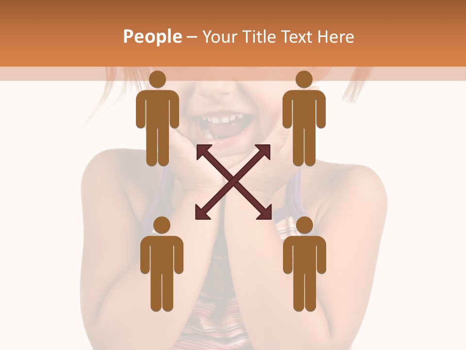 Little Girl With White Background PowerPoint Template