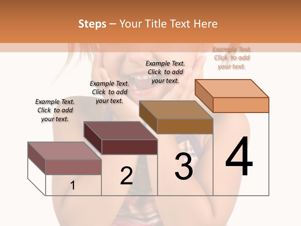 Little Girl With White Background PowerPoint Template