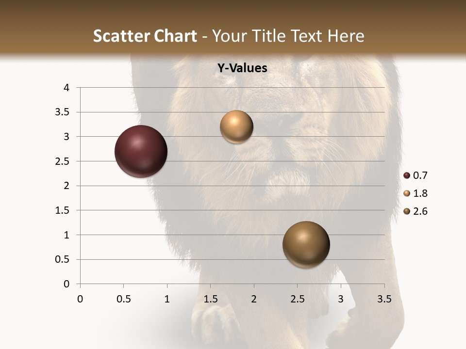 Lion White Background PowerPoint Template