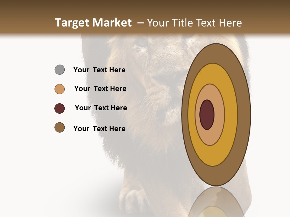 Lion White Background PowerPoint Template