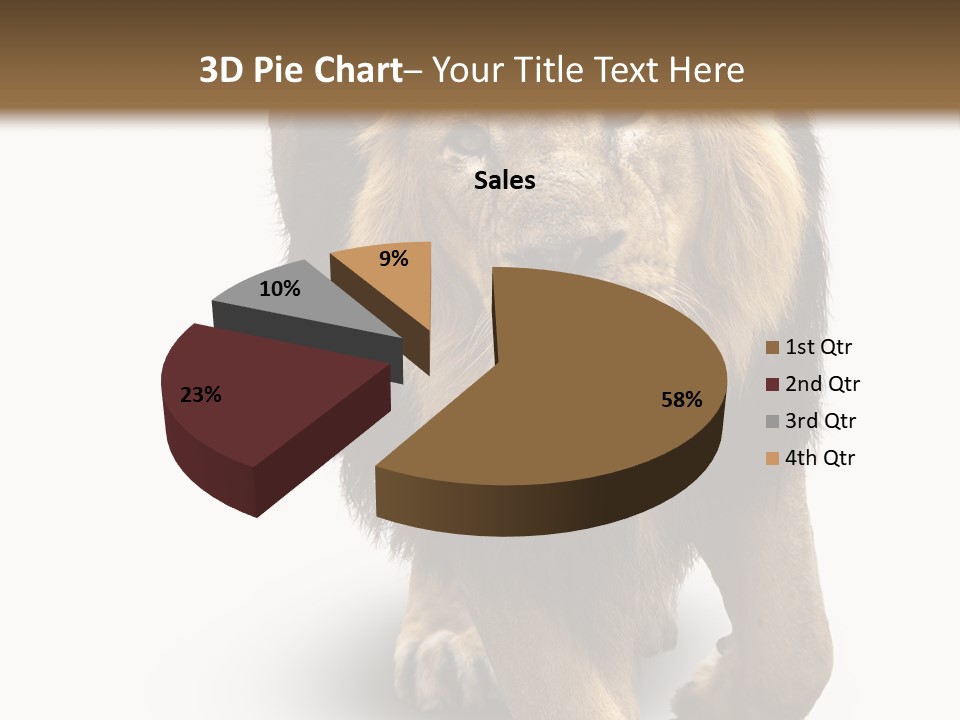 Lion White Background PowerPoint Template