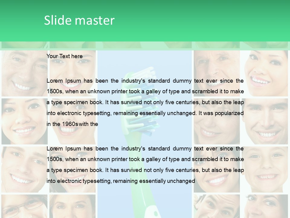 Faces Of Smiling People PowerPoint Template