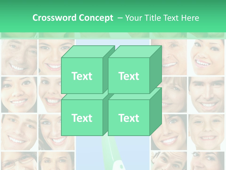 Faces Of Smiling People PowerPoint Template