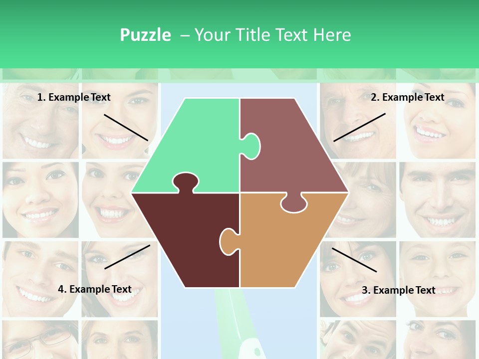 Faces Of Smiling People PowerPoint Template