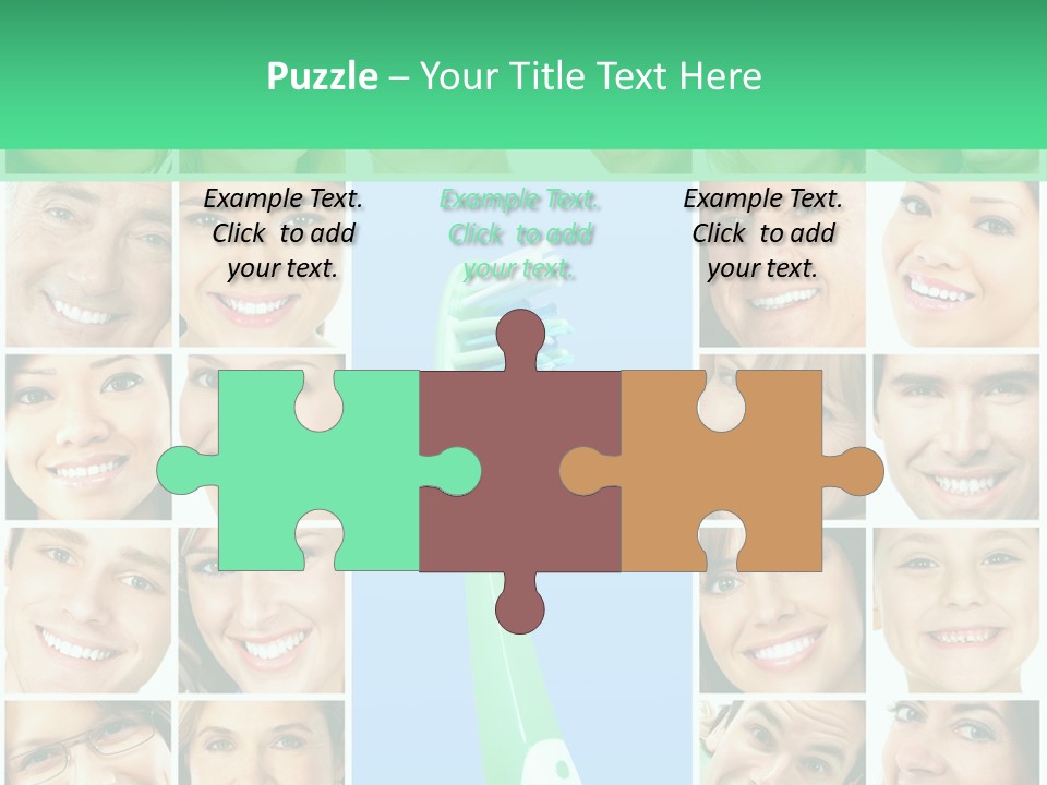 Faces Of Smiling People PowerPoint Template