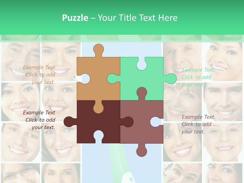 Faces Of Smiling People PowerPoint Template