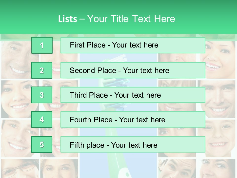 Faces Of Smiling People PowerPoint Template
