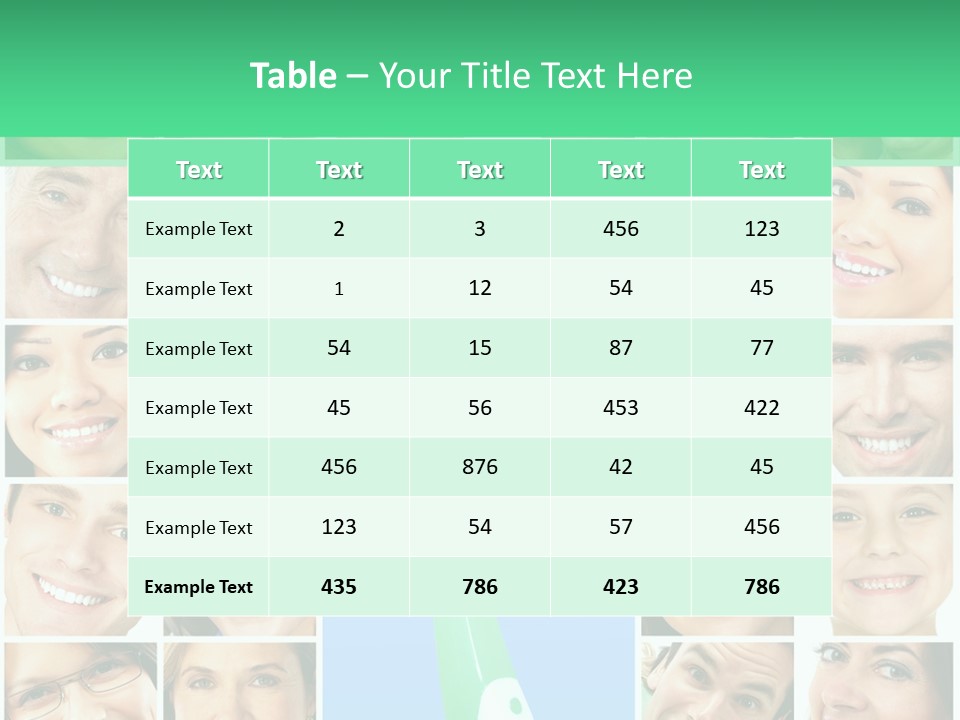 Faces Of Smiling People PowerPoint Template