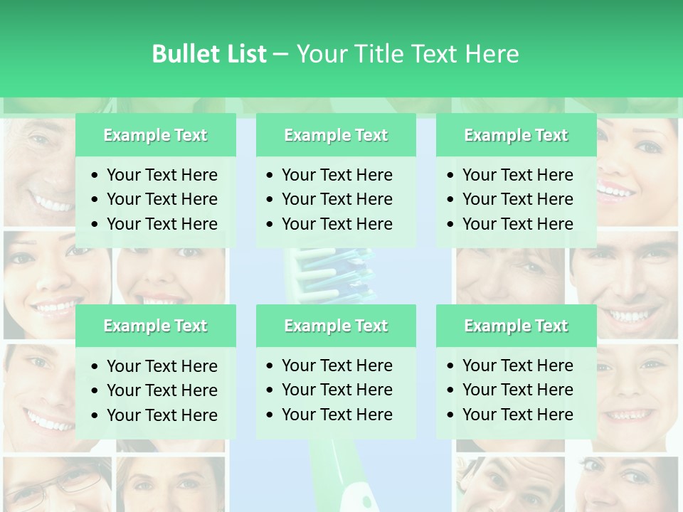 Faces Of Smiling People PowerPoint Template