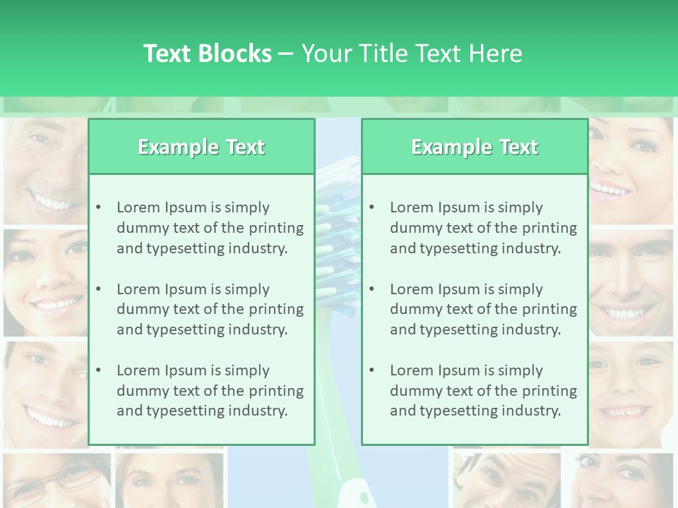 Faces Of Smiling People PowerPoint Template