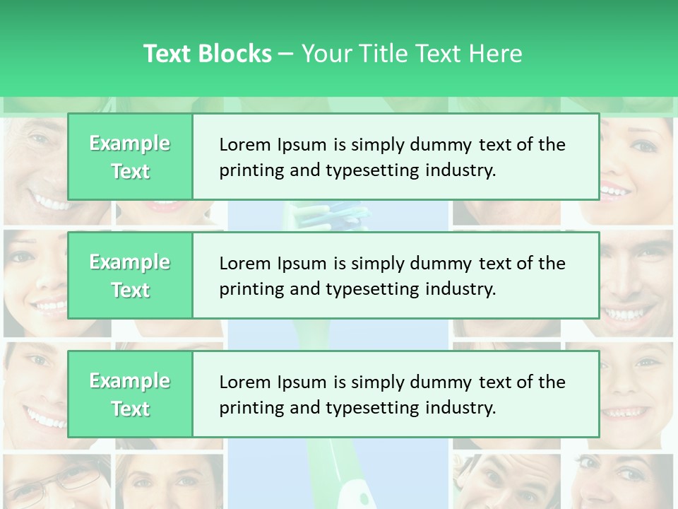 Faces Of Smiling People PowerPoint Template