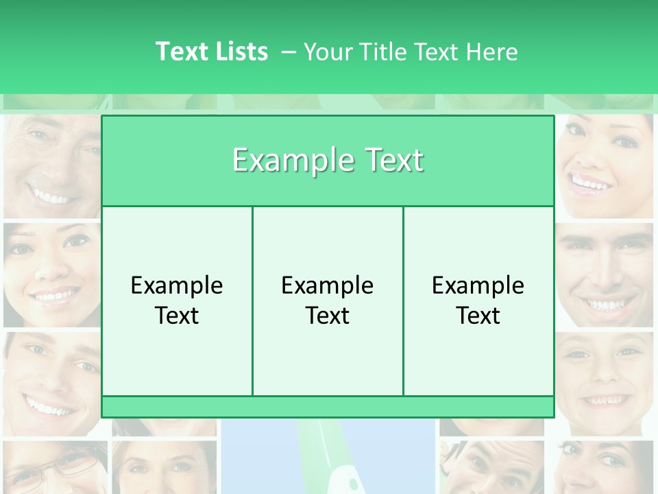 Faces Of Smiling People PowerPoint Template
