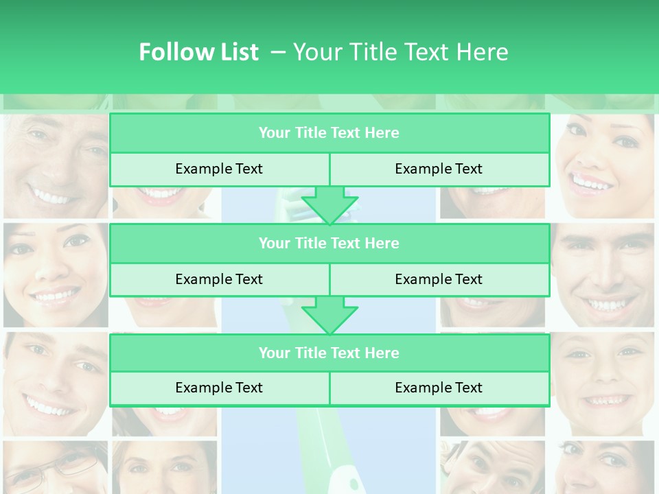 Faces Of Smiling People PowerPoint Template