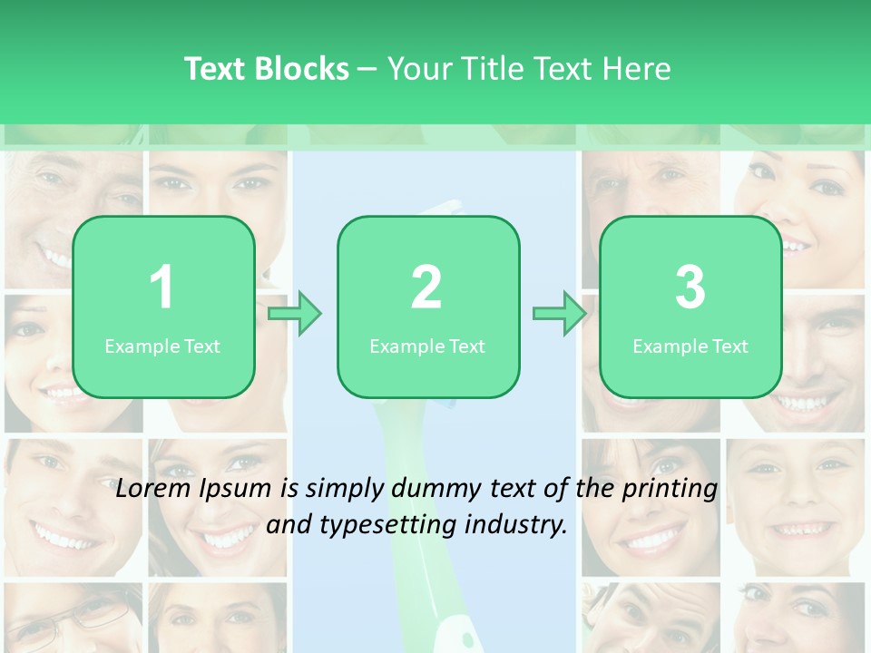 Faces Of Smiling People PowerPoint Template