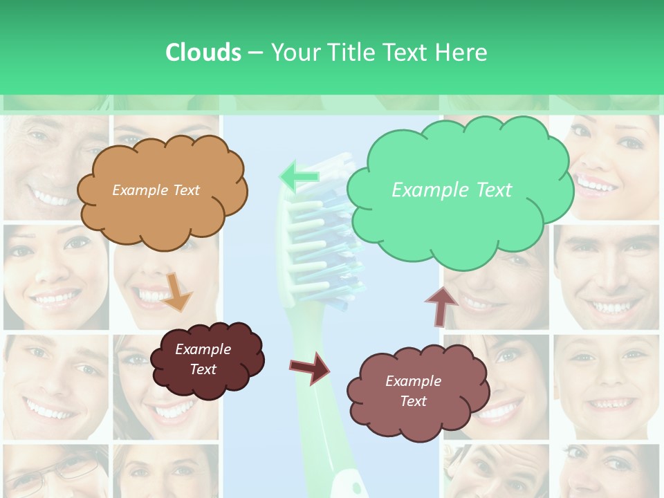 Faces Of Smiling People PowerPoint Template