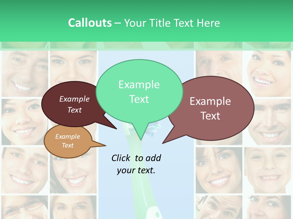 Faces Of Smiling People PowerPoint Template