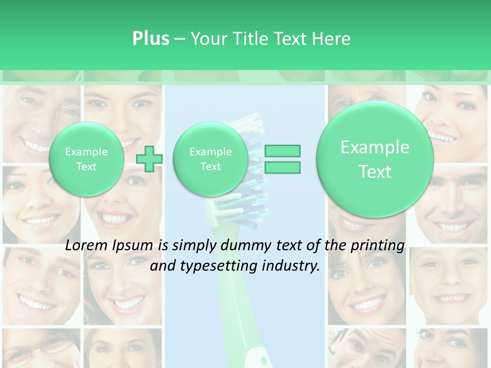 Faces Of Smiling People PowerPoint Template
