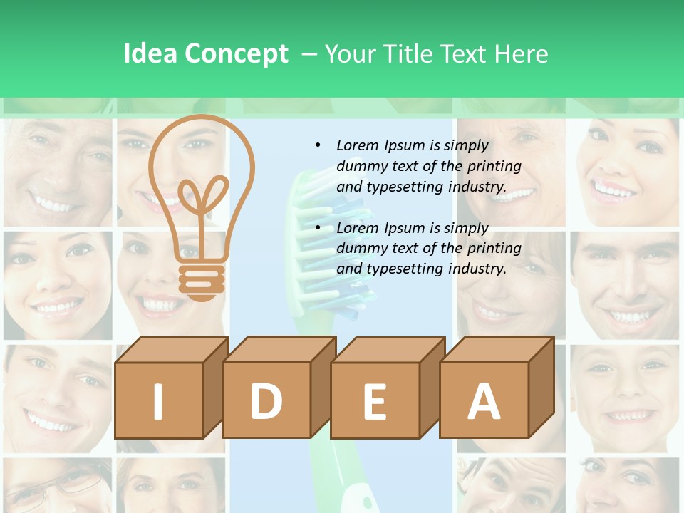 Faces Of Smiling People PowerPoint Template