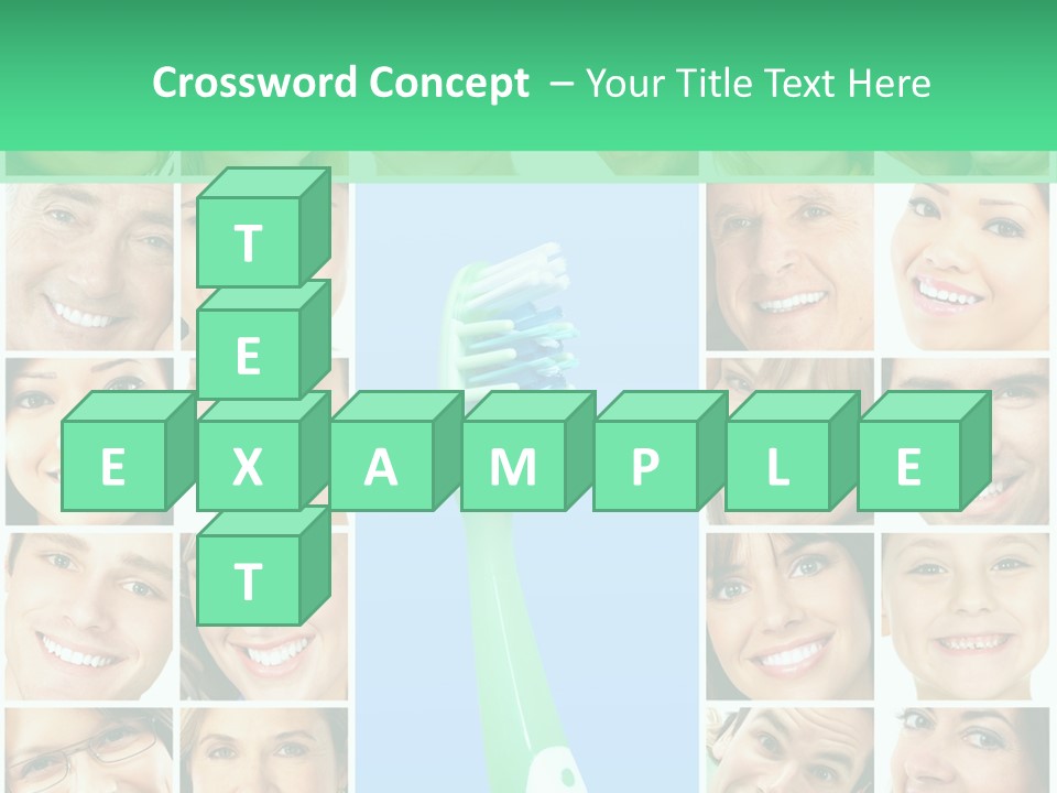 Faces Of Smiling People PowerPoint Template