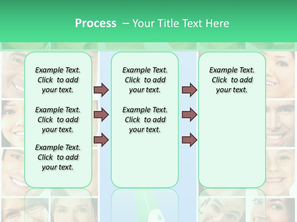 Faces Of Smiling People PowerPoint Template