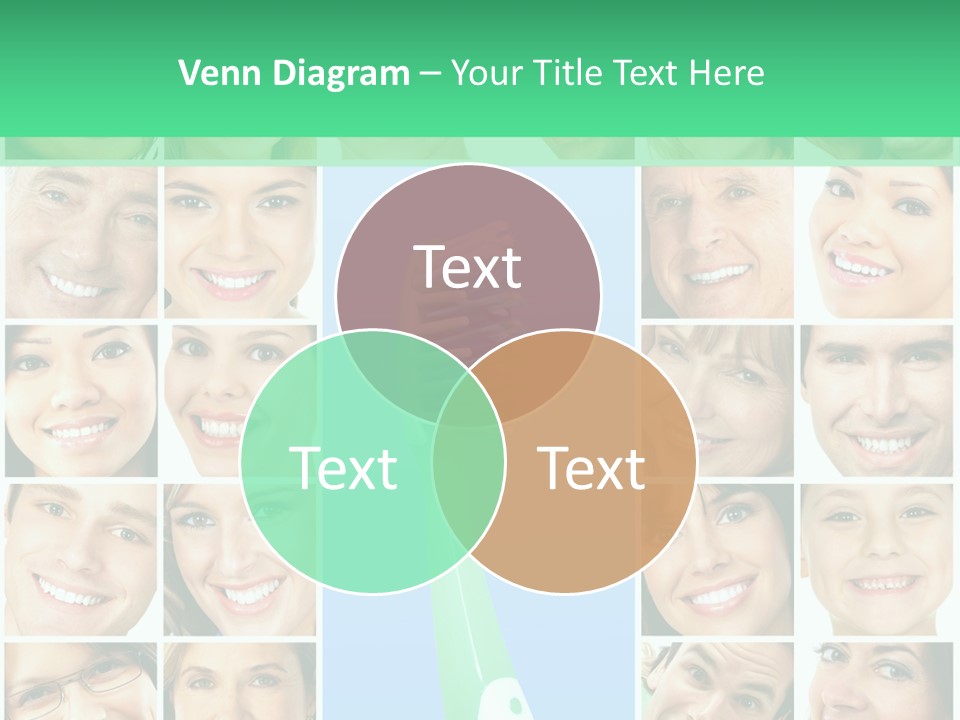 Faces Of Smiling People PowerPoint Template