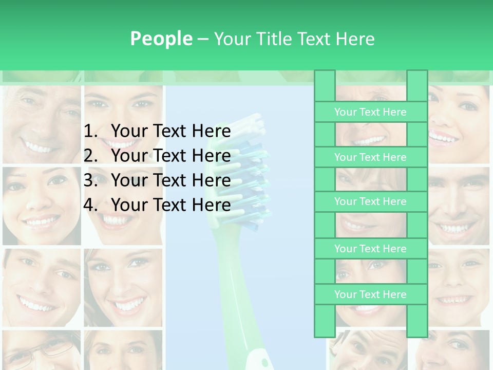Faces Of Smiling People PowerPoint Template