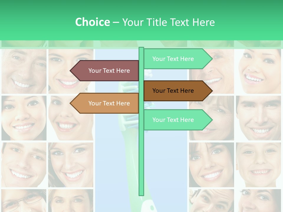 Faces Of Smiling People PowerPoint Template