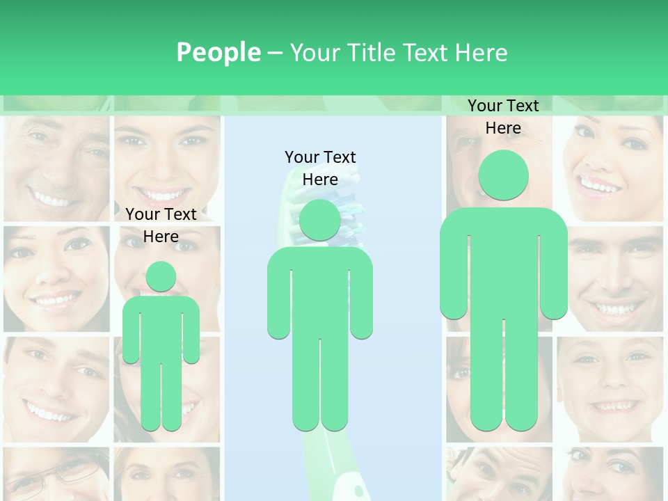 Faces Of Smiling People PowerPoint Template