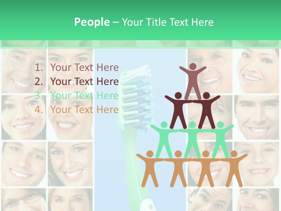 Faces Of Smiling People PowerPoint Template