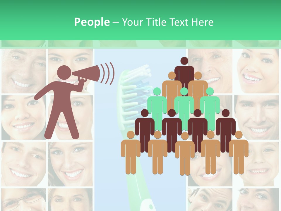 Faces Of Smiling People PowerPoint Template