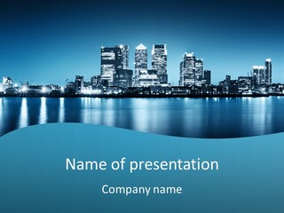 Night Skyline PowerPoint Template