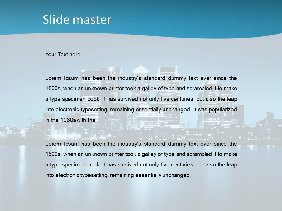 Night Skyline PowerPoint Template
